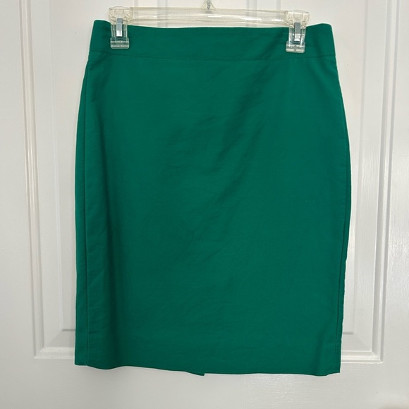 J. Crew Women's Green Pencil Skirt Size 2 - Picture 5 of 7